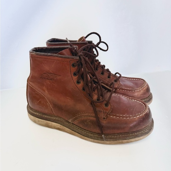 Red Wing 100th Anniversary Moc Toe Limited Edition Boots Sz 8.5 USA Leather - Picture 5 of 13